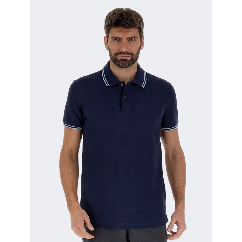 Lotto Polo Classic Men Lifestyle Polo Short Sleeve Navy Blue/Azure