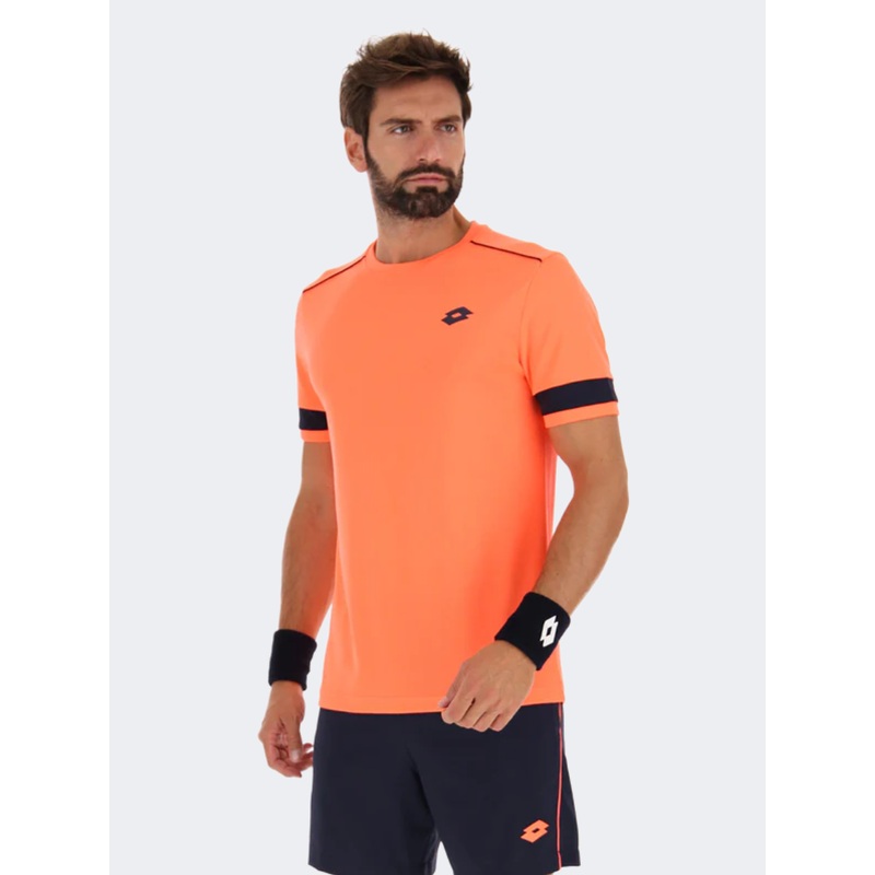 Lotto Superrapida V Men Padel T-Shirt Coral Fluo Orange