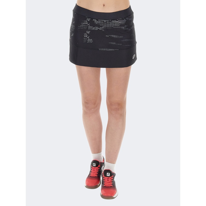 Lotto Superrapida Women Padel Skirt Black/Silver