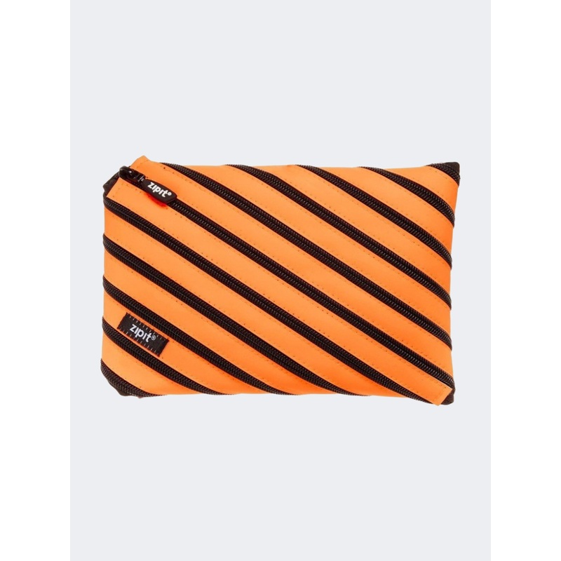 Zipit Neon Jumbo Pouch Clip Back To School Pencil Case Orange