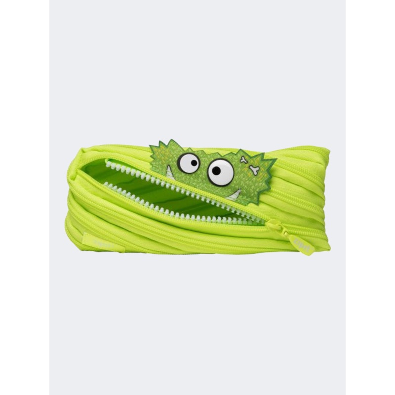 Zipit Talking Monstar Pouch Clip Strip Back To School Pencil Case Green