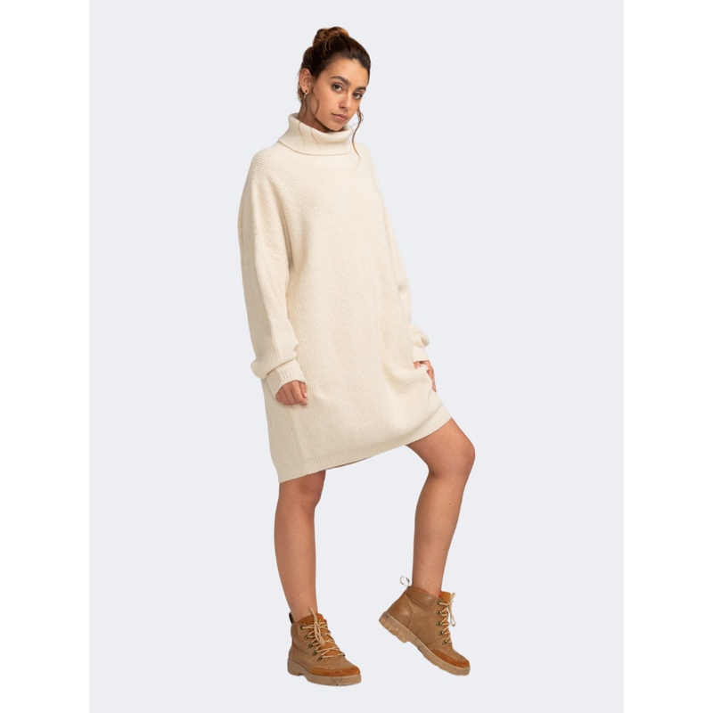 Billabong Love Dancing Women Lifestyle Dress Antique White