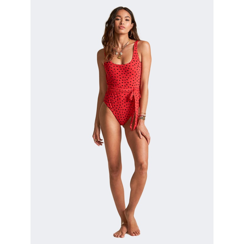 Billabong Rio Rain Women Beach Monokini Red
