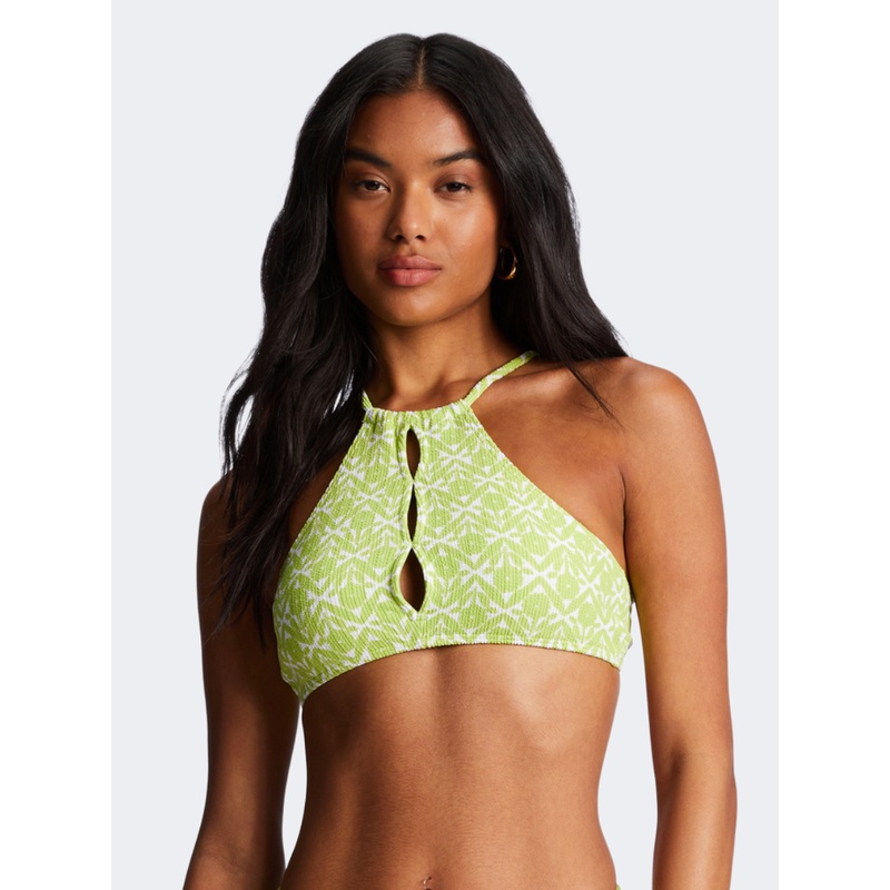 Billabong Thats Cute Women Beach Bra Green Solid