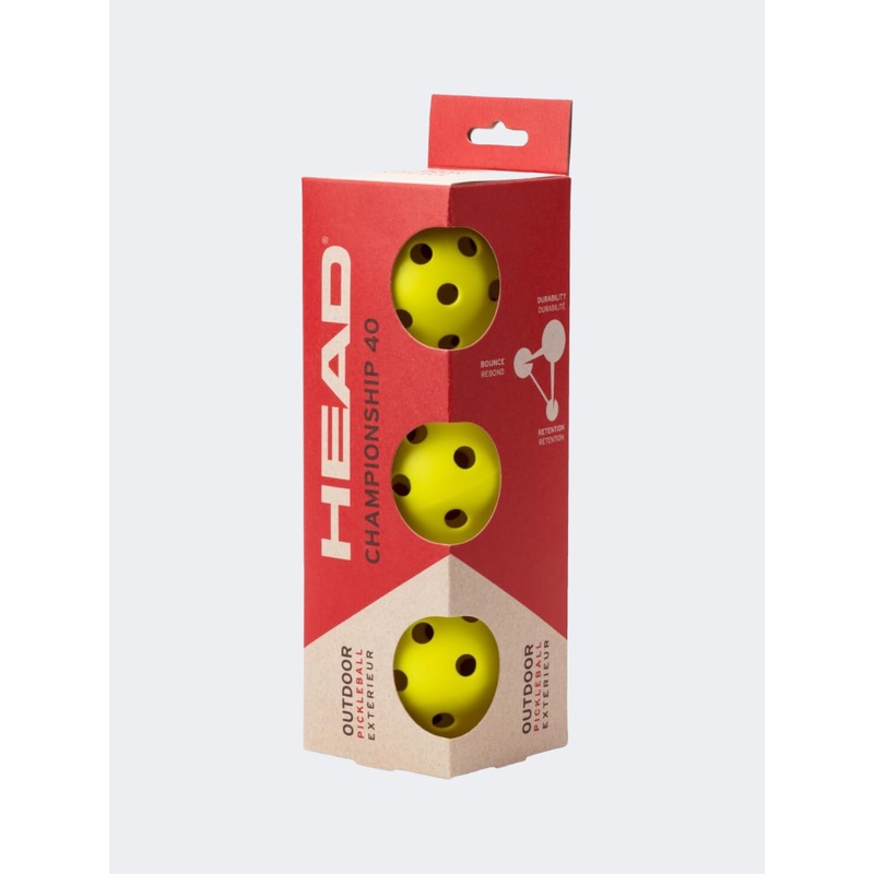 Head 3B Championship 40 (12 Units/Mbo) Pickleball Ball Yellow