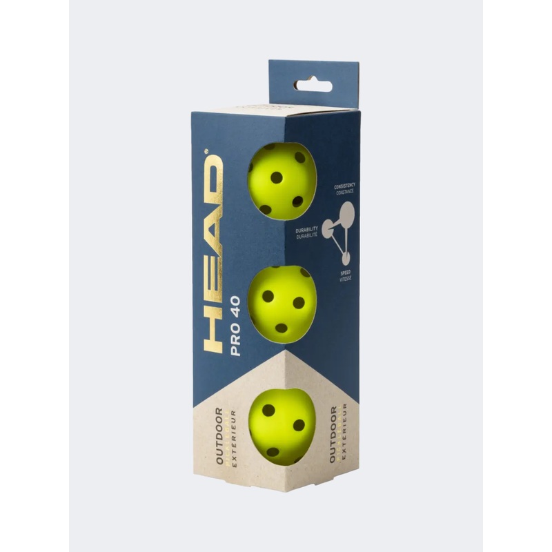 Head 3B Pro 40 (12 Units/Mbo) Pickleball Ball Yellow