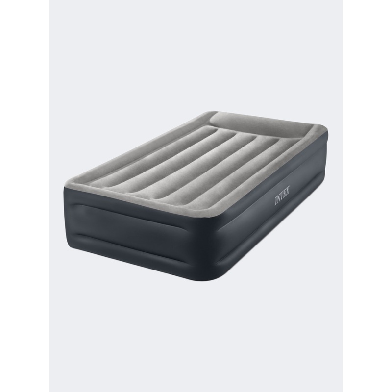Intex Twin Deluxe Pillow Rest Airbed Beach Mats Grey
