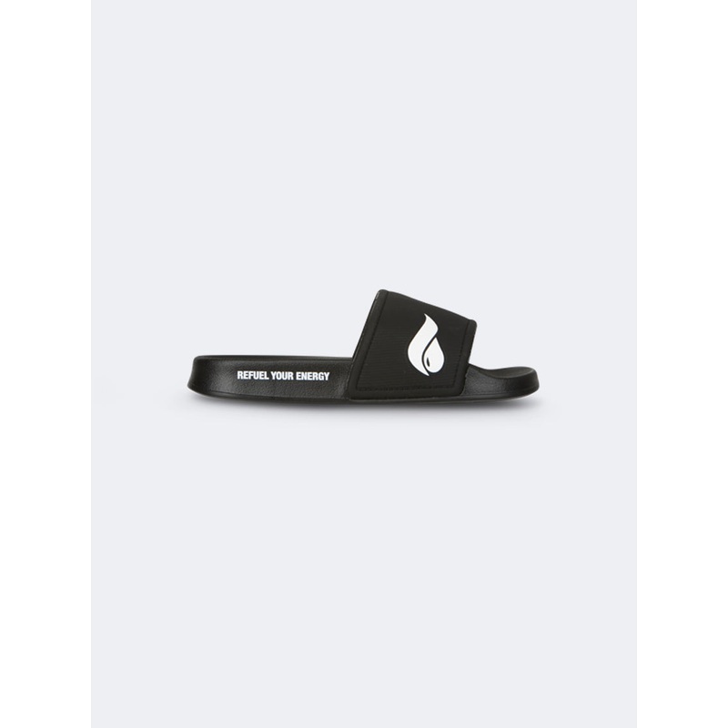 Oil And Gaz Comfy Unisex Beach Slide Black/White