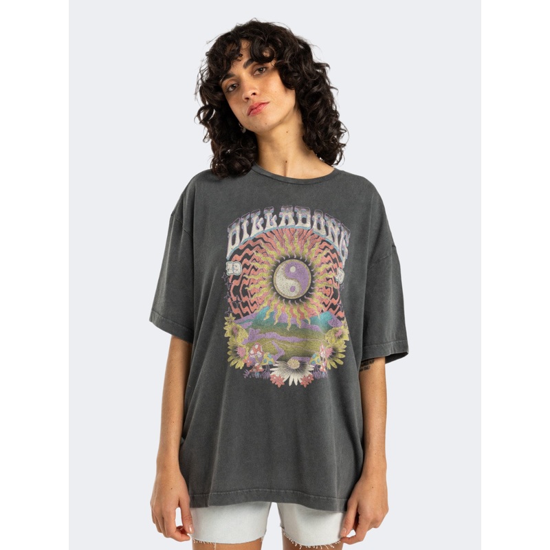 Billabong Celio Grande Women Lifestyle T-Shirt Off Black
