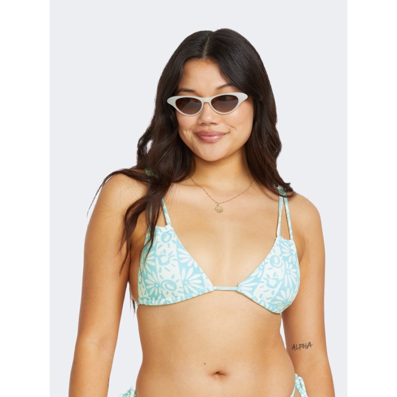 Billabong Happy Dance Avery Solid Women Beach Bra Sea Spray