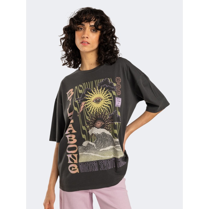 Billabong Swell Trip Women Lifestyle T-Shirt Off Black
