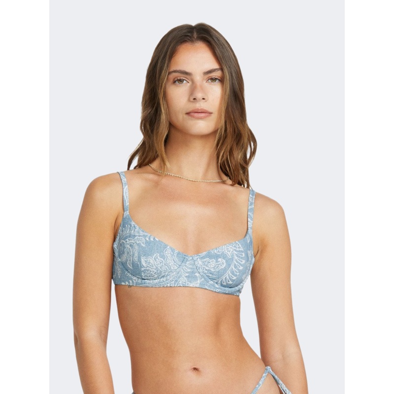 Billabong Trippin Tides Helena Women Beach Bra Denim