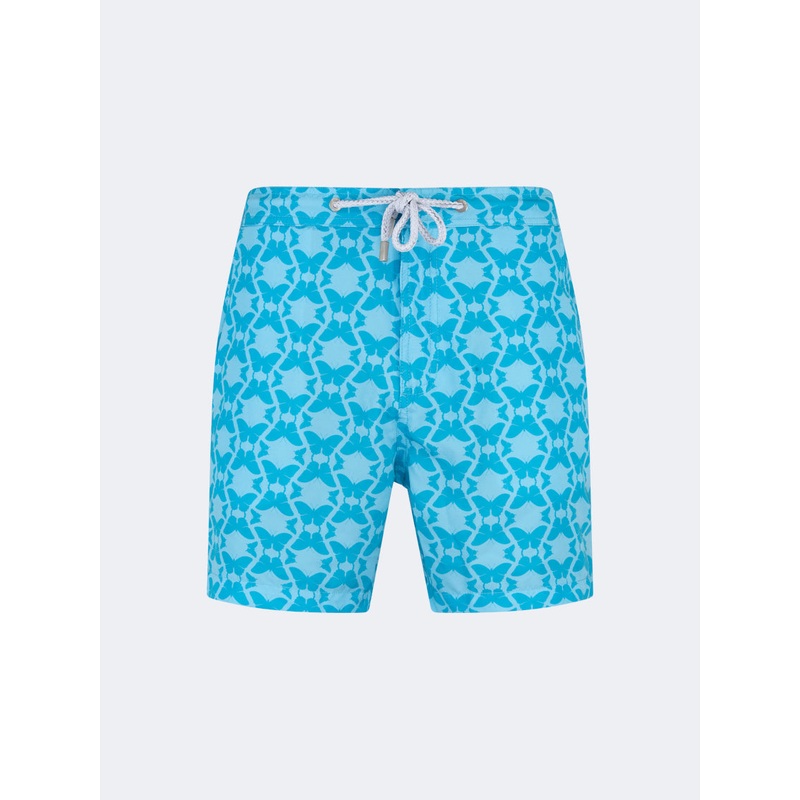 Pier St Barth Borabora Men Beach Swim Short Blue/Turquoise