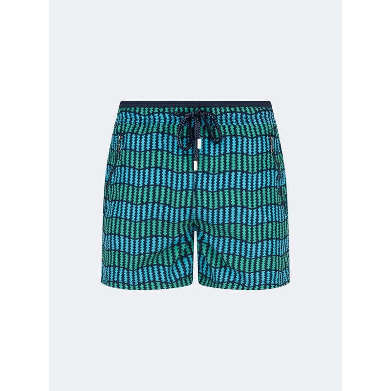Pier St Barth Cannes Men Beach Swim Short Green/Blue
