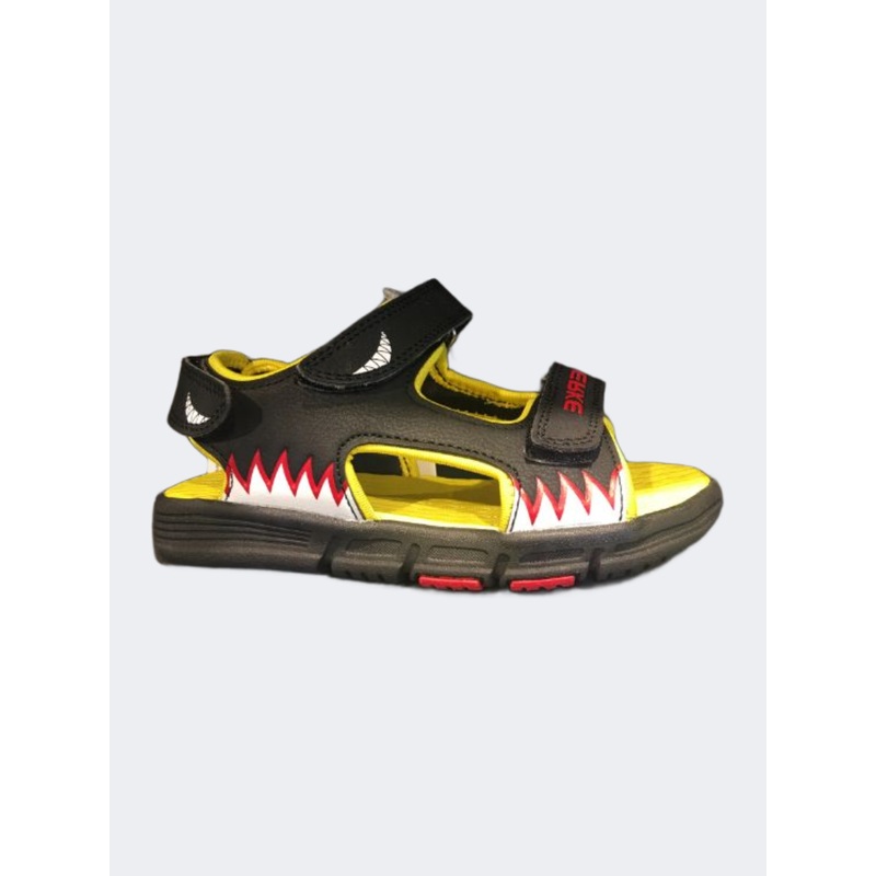 Erke Outdoor Kids-Boys Lifestyle Sandals Black/Gold Yellow