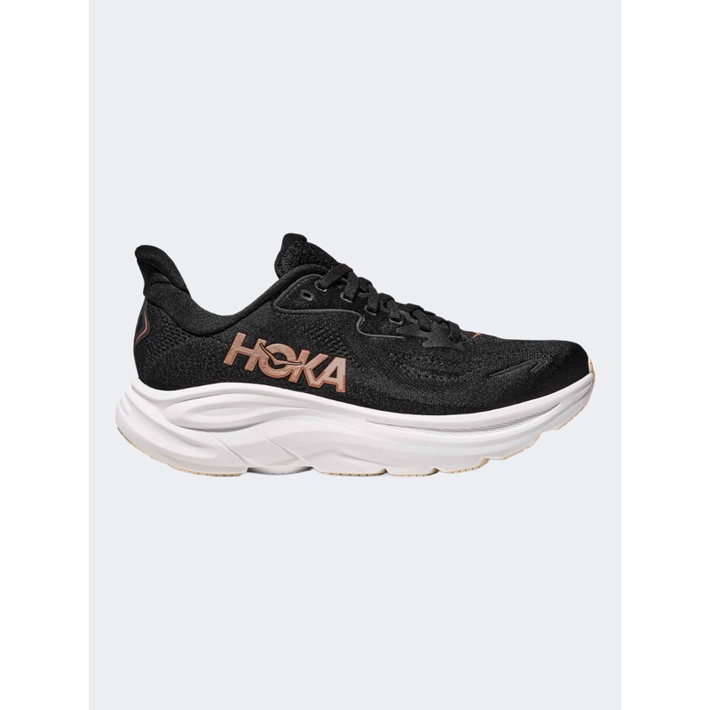 Hoka Clifton 10 Women Running Shoes Black/Rose Gold
