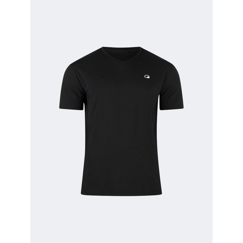Top Ten Classic Men Lifestyle V.Neck T-Shirt Black