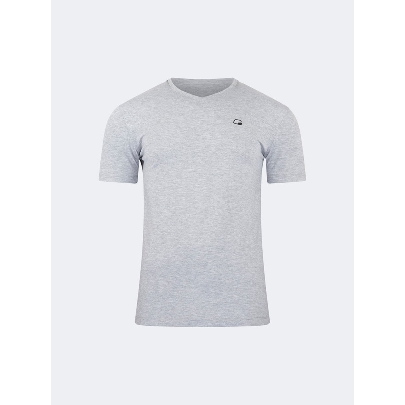 Top Ten Classic Men Lifestyle V.Neck T-Shirt Grey