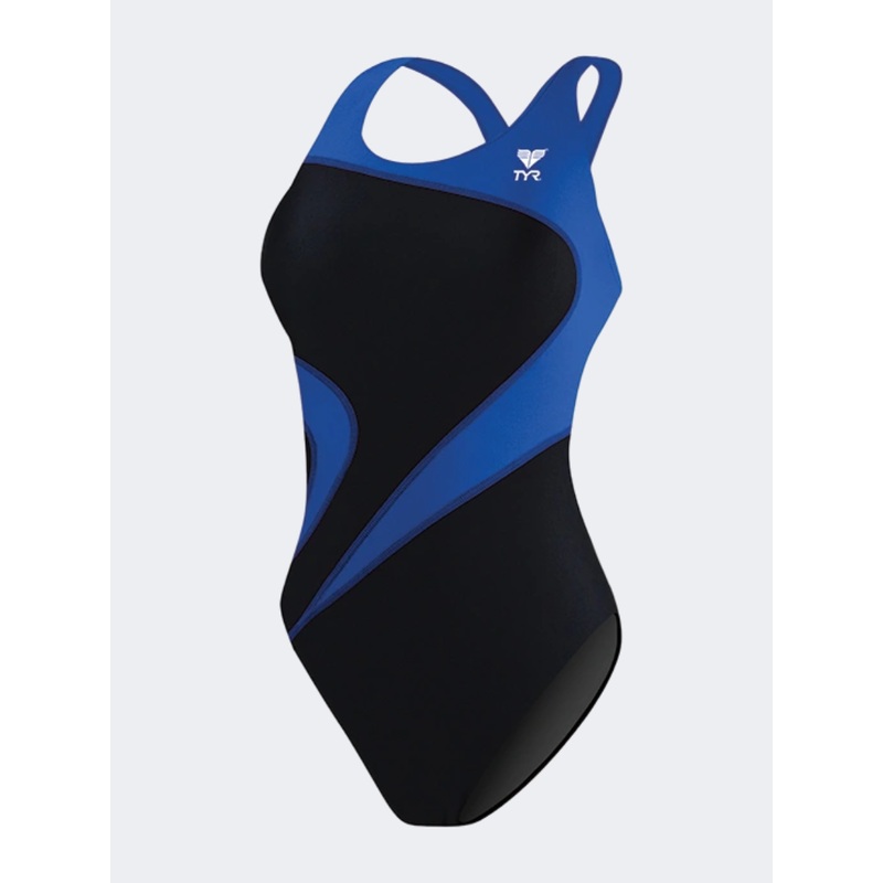 Tyr Alliance T-Splice Maxfit Girls Swim Monokini Black/Blue