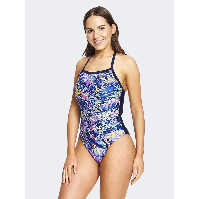 Zoggs Decoder T Back Women Swim Monokini Multicolor/Navy