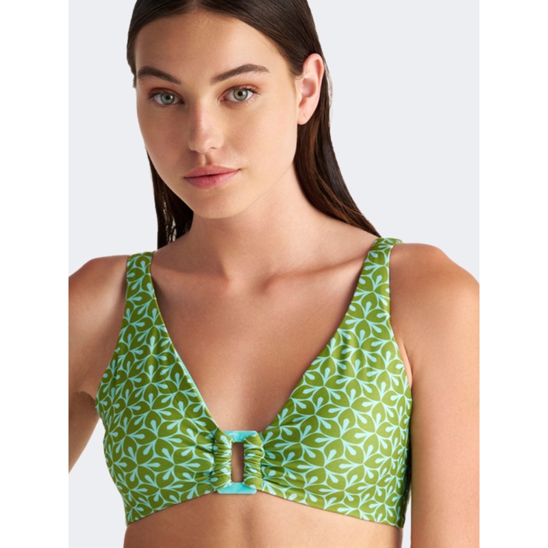 Blu 4U Padded Triangle Women Beach Bra Portobello Green
