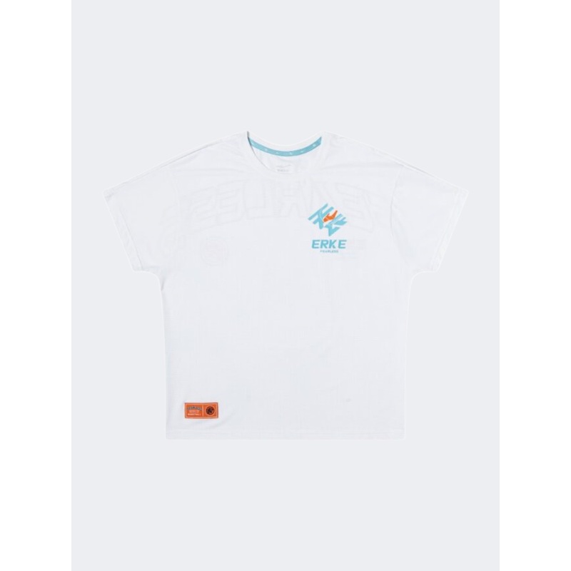 Erke Fearless Kids-Boys Basketball T-Shirt White