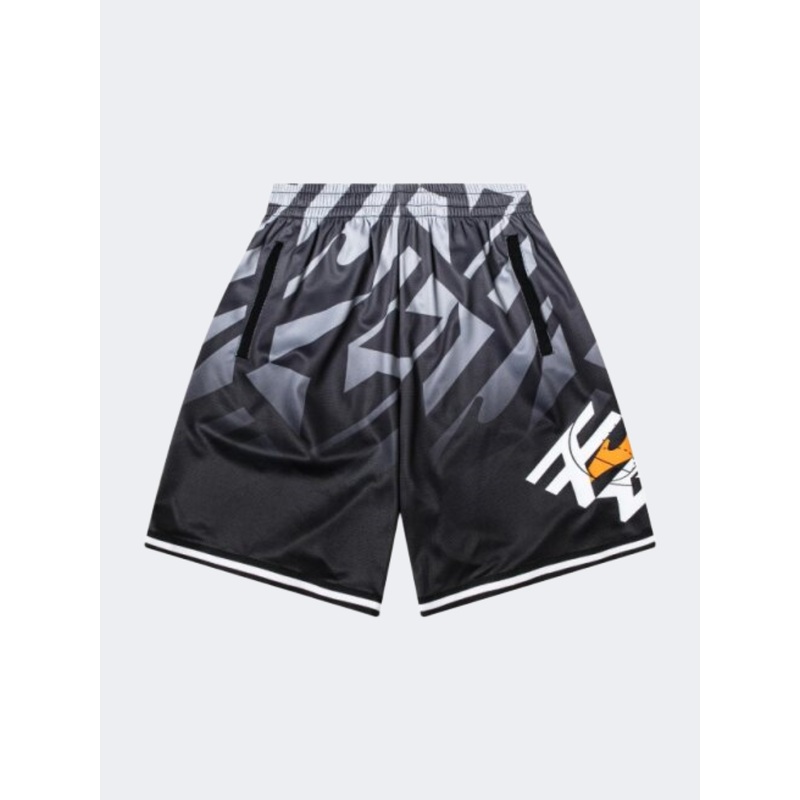 Erke Kids-Boys Basketball Short Black/White/Grey