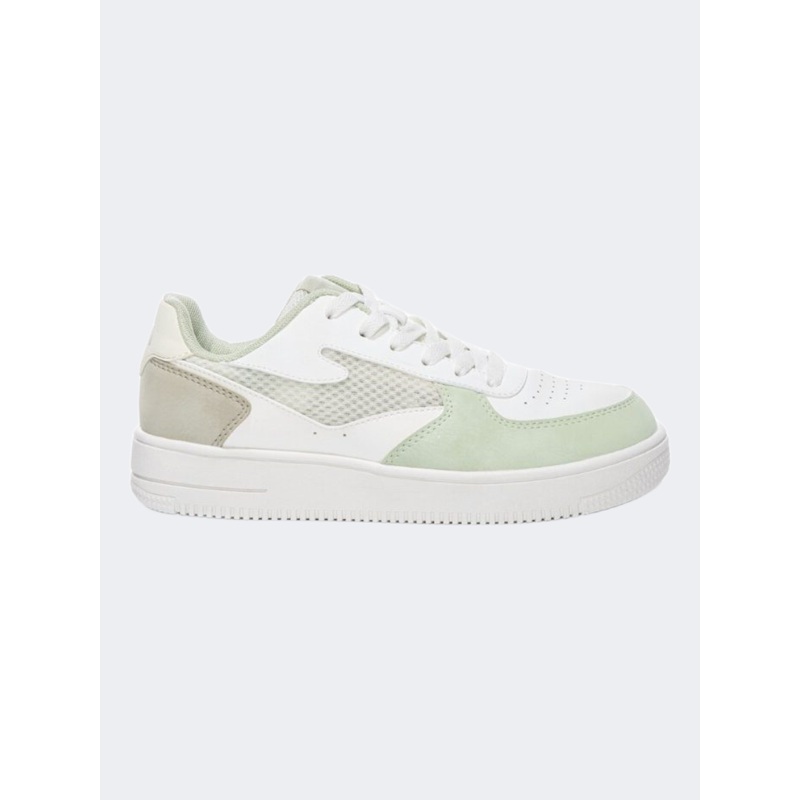 Erke Skateboard Women Lifestyle Shoes White/Green