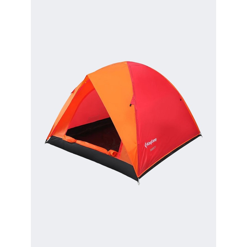 King Camp Family 3 Unisex Camping Tent Red/Orange