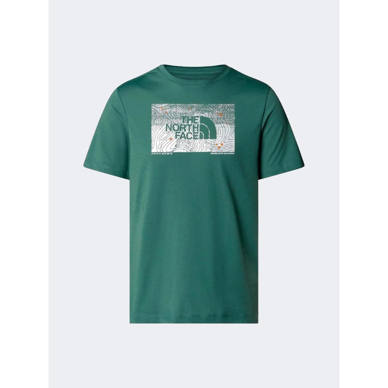 The North Face Foundation Abstract Graphic Men Lifestyle T-Shirt Duck Green