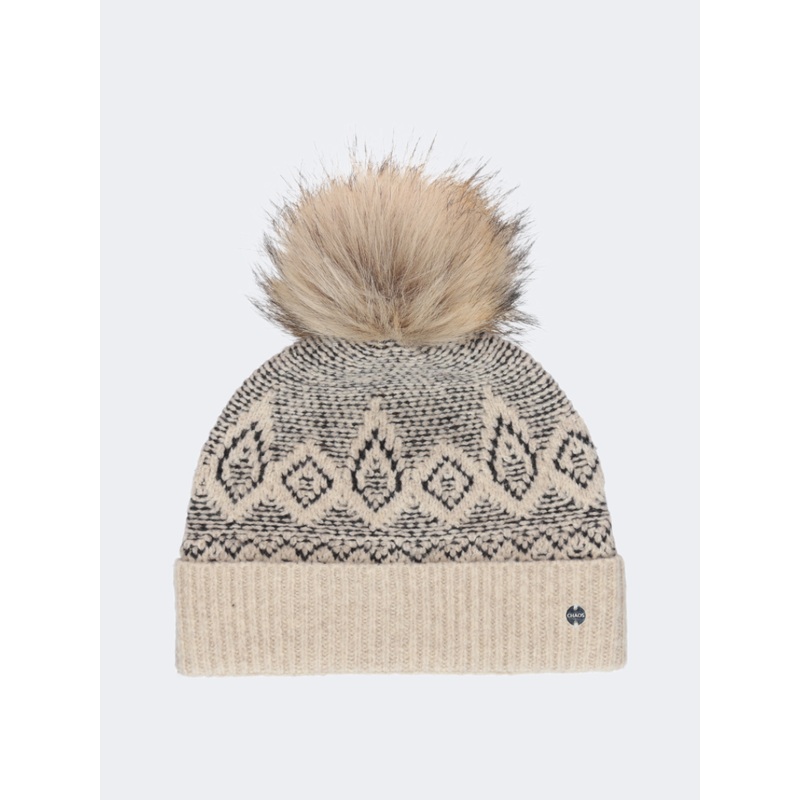 Chaos Tycen Pom Women Lifestyle Beanie Heather Oatmeal