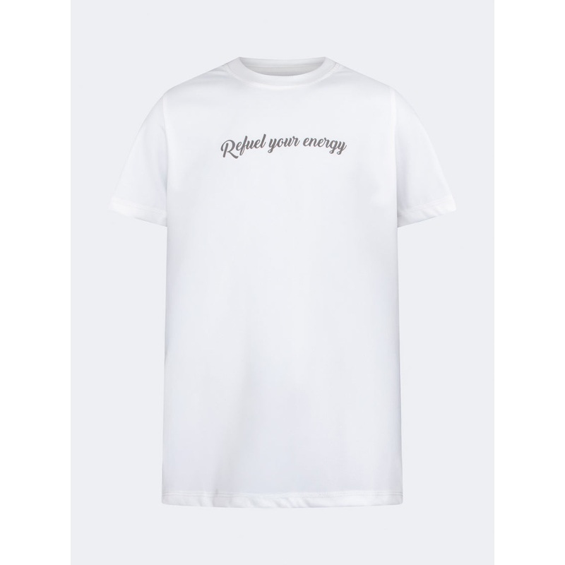 Oil And Gaz Classic Kids-Girls Lifestyle R-Neck T-Shirt White