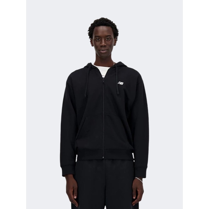 New Balance Essentials Logo French Terry Men Lifestyle Hoody Black/White