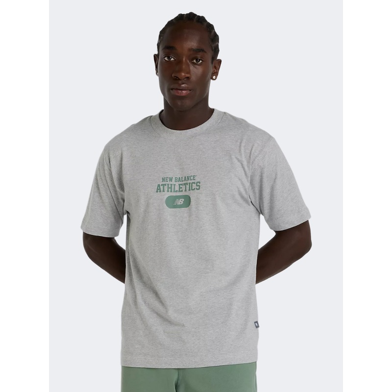New Balance Heritage Graphic Men Lifestyle T-Shirt Athletic Grey