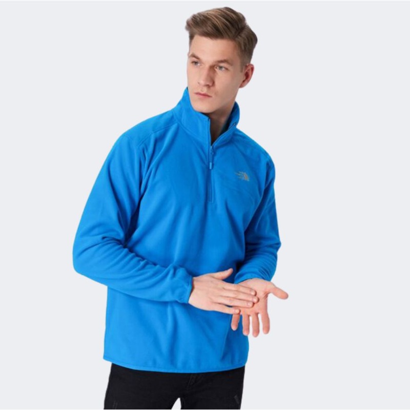 The North Face 100 Glacier 1/4 Zip Men Hiking Fleece Hyper Blue