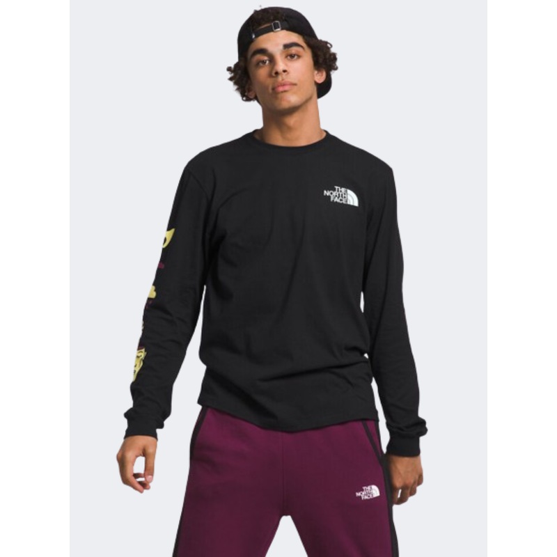 The North Face Brand Proud Men Lifestyle Long Sleeve Black/Snow