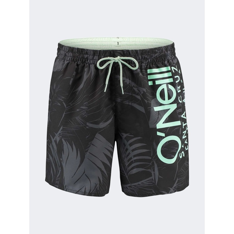 Oneill Cali Floral Men Beach Swim Short Black/Green