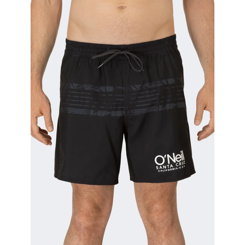 Oneill Cali Stripe Men Beach Swim Short Black Aop/Green