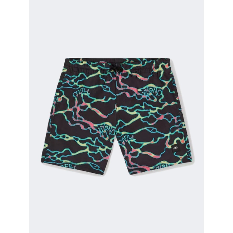 Oneill Calicrazy Boys Beach Swim Short Black Ocean