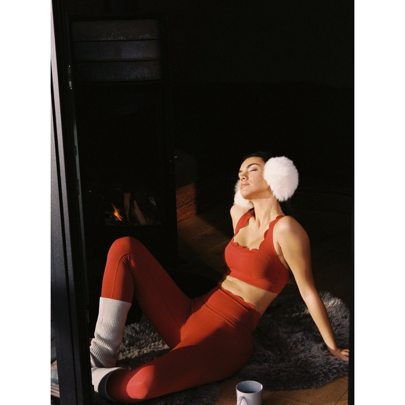 Wiskii High-Waist Energy Women Sportswear 7/8 Tight Fire Cracker