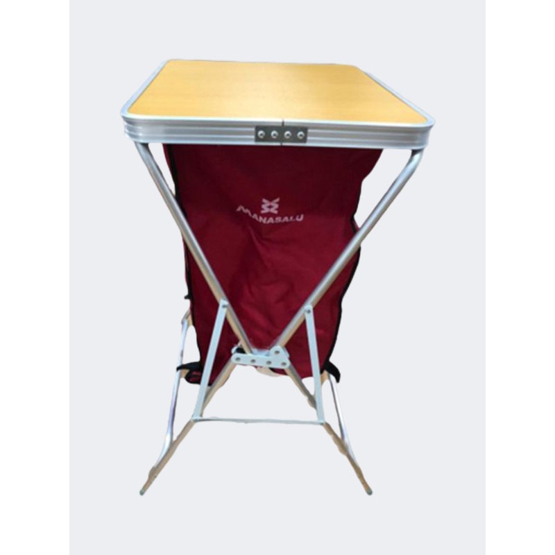 All In Dining Cabinet Unisex Camping Folding Table Silver/Yellow
