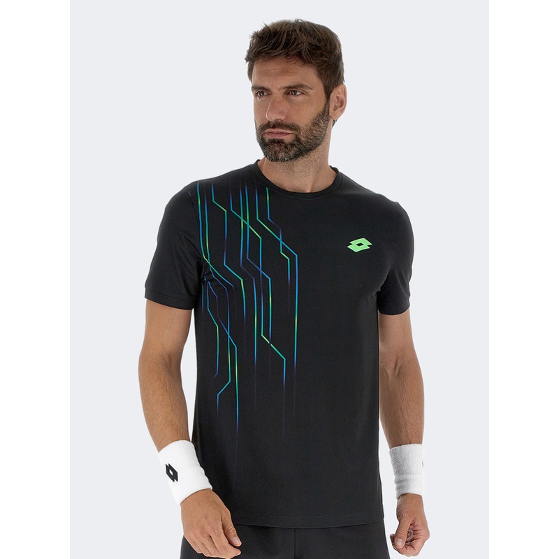 Lotto Superrapida D1 Men Padel T-Shirt Black