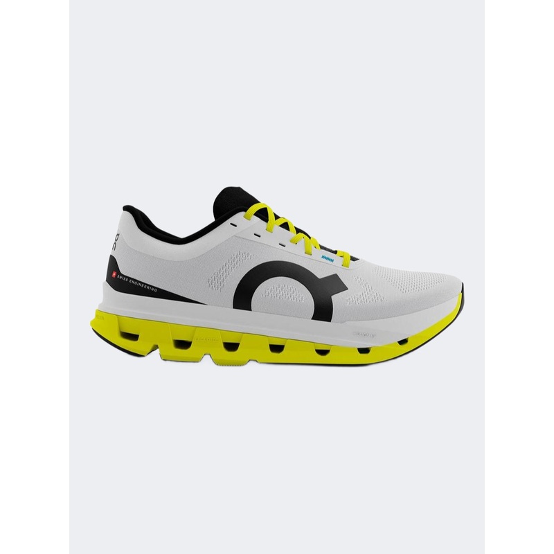 On Cloudflow Men Running Shoes White/Yellow/Black