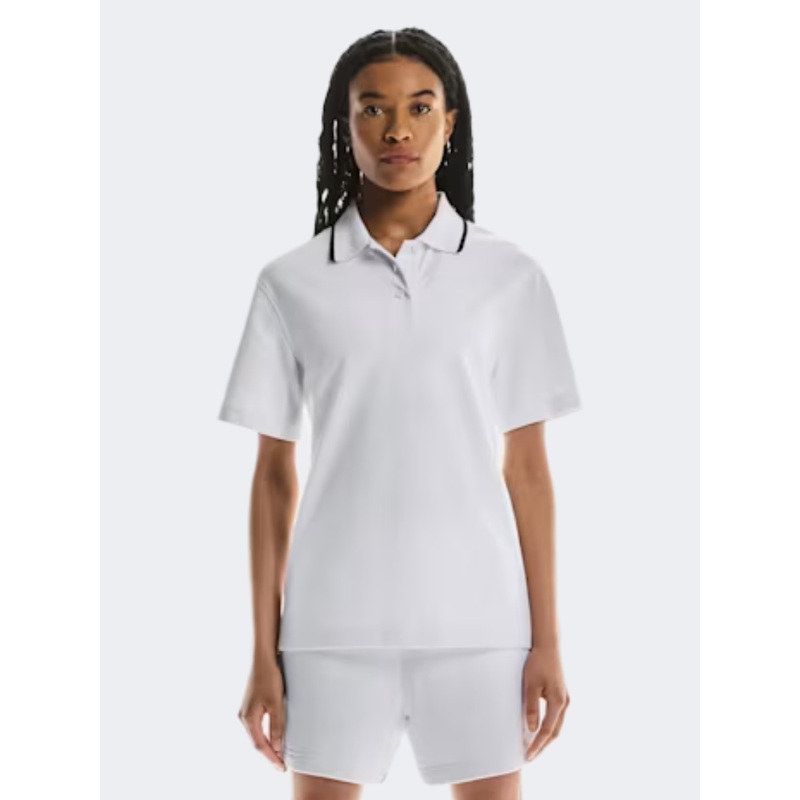 On Courtside Women Tennis Polo Short Sleeve White
