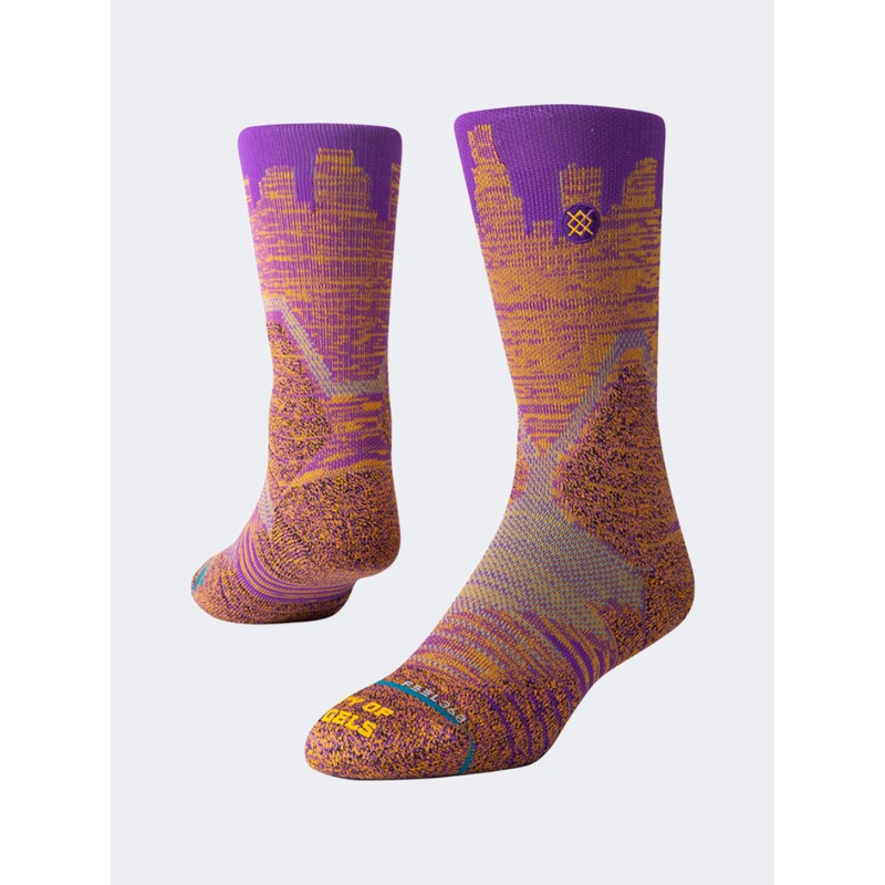 Stance La Skyline Pro Unisex Basketball Sock Purple/Gold