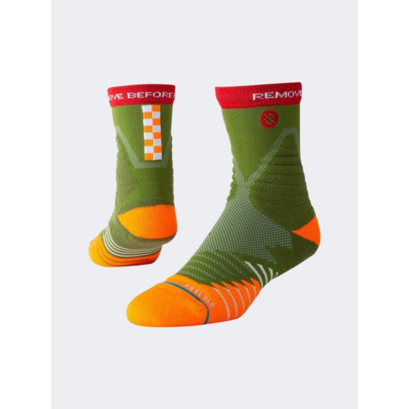 Stance Remove Before Flight Unisex Basketball Sock Green/Orange
