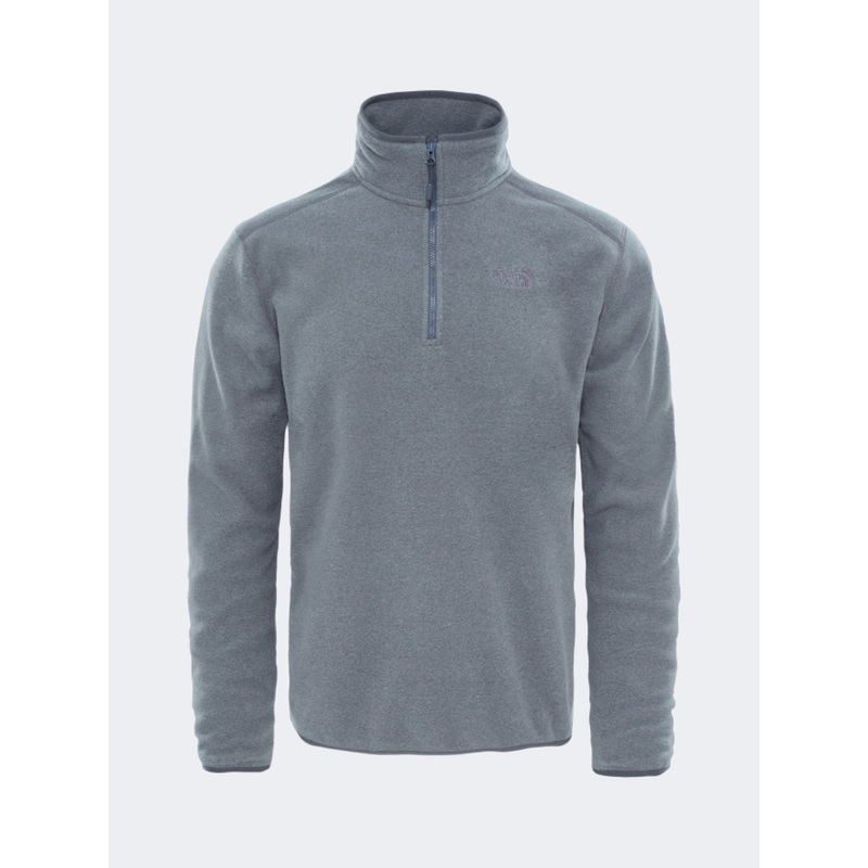 The North Face 100 Glacier 1/4 Zip Fleece Men Skiing Fleece Grey
