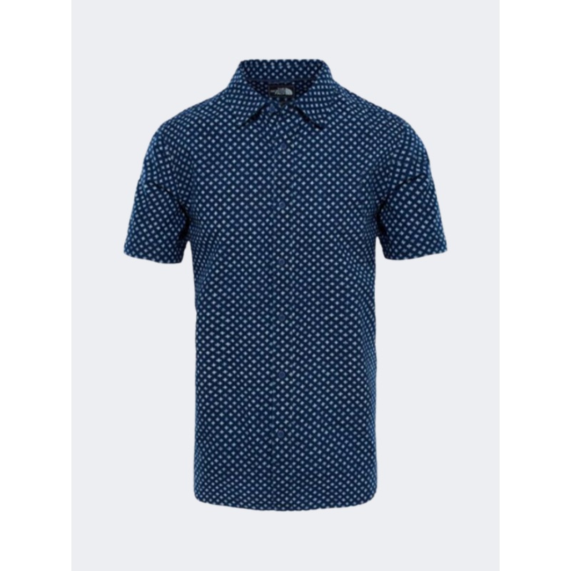 The North Face Bay Trail Men Hiking Shirt Urban Navy Printed