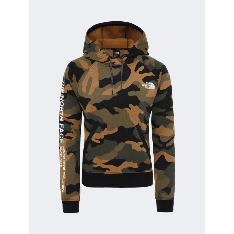 The North Face Po Graphic Women Lifestyle Hoody Army/Brown