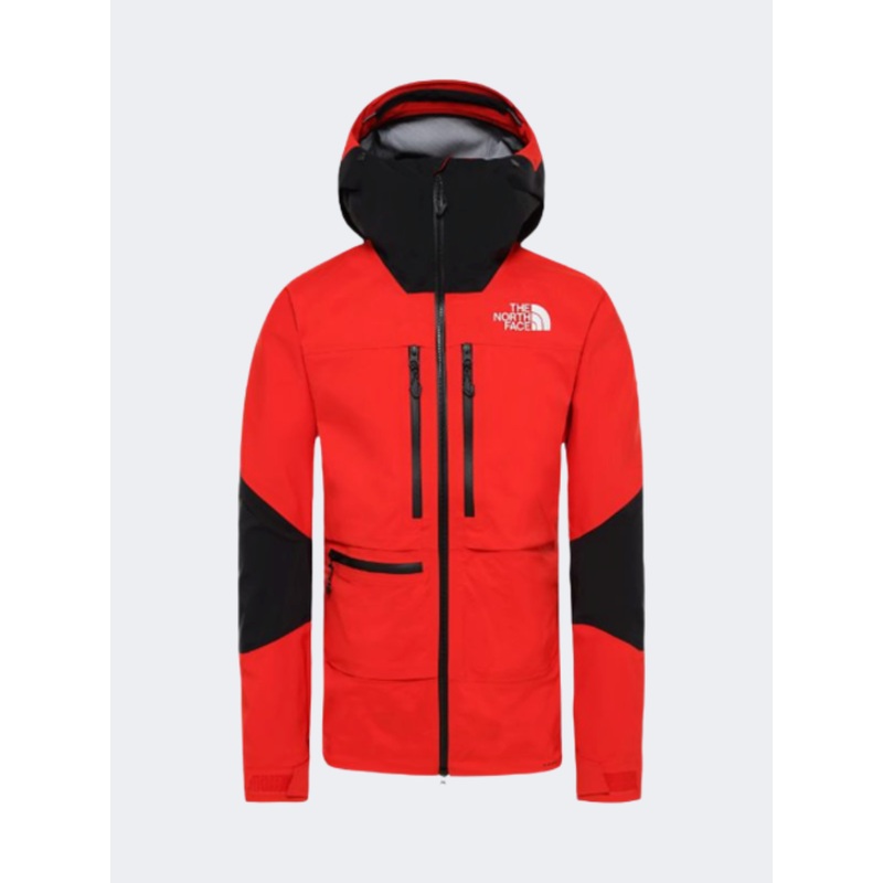 The North Face Summit L5 Jacket Men Hiking Jacket Fiery Red/Black
